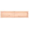 Estante De Pared | Estante Flotante | Repisa De Pared Madera Maciza Roble Sin Tratar 120x30x(2-6) Cm Cfw759415