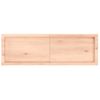 Estante De Pared | Estante Flotante | Repisa De Pared Madera Maciza Roble Sin Tratar 120x40x(2-4) Cm Cfw759416