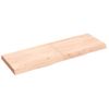 Estante De Pared | Estante Flotante | Repisa De Pared Madera Maciza Roble Sin Tratar 120x40x(2-6) Cm Cfw759417