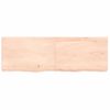 Estante De Pared | Estante Flotante | Repisa De Pared Madera Maciza Roble Sin Tratar 120x40x(2-6) Cm Cfw759417