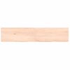 Estante De Pared | Estante Flotante | Repisa De Pared Madera Maciza Roble Sin Tratar 140x30x(2-4) Cm Cfw759422