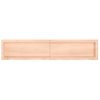 Estante De Pared | Estante Flotante | Repisa De Pared Madera Maciza Roble Sin Tratar 140x30x(2-4) Cm Cfw759422