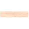 Estante De Pared | Estante Flotante | Repisa De Pared Madera Maciza Roble Sin Tratar 140x30x(2-6) Cm Cfw759423