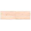 Estante De Pared | Estante Flotante | Repisa De Pared Madera Maciza Roble Sin Tratar 140x40x(2-4) Cm Cfw759424