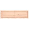 Estante De Pared | Estante Flotante | Repisa De Pared Madera Maciza Roble Sin Tratar 140x40x(2-4) Cm Cfw759424