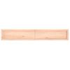 Estante De Pared | Estante Flotante | Repisa De Pared Madera Maciza Roble Sin Tratar 180x30x(2-6) Cm Cfw759439