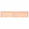 Estante De Pared | Estante Flotante | Repisa De Pared Madera Maciza Roble Sin Tratar 180x40x(2-6) Cm Cfw759441