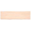 Estante De Pared | Estante Flotante | Repisa De Pared Madera Maciza Roble Sin Tratar 180x50x(2-4) Cm Cfw759442