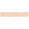 Estante De Pared | Estante Flotante | Repisa De Pared Madera Maciza Roble Sin Tratar 200x30x(2-4) Cm Cfw759446