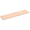 Estante De Pared | Estante Flotante | Repisa De Pared Madera Maciza Roble Sin Tratar 200x50x(2-4) Cm Cfw759450