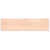 Estante De Pared | Estante Flotante | Repisa De Pared Madera Maciza Roble Sin Tratar 200x50x(2-4) Cm Cfw759450