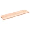 Estante De Pared | Estante Flotante | Repisa De Pared Madera Maciza Roble Sin Tratar 220x60x(2-6) Cm Cfw759461