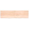 Estante De Pared | Estante Flotante | Repisa De Pared Madera Maciza Roble Sin Tratar 220x60x(2-6) Cm Cfw759461