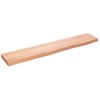 Estante De Pared | Estante Flotante | Repisa De Pared Madera Roble Tratada Marrón Claro 100x20x4 Cm Cfw759490