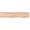 Estante De Pared | Estante Flotante | Repisa De Pared Madera Roble Tratada Marrón Claro 100x20x4 Cm Cfw759490