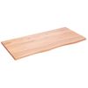 Estante De Pared | Estante Flotante | Repisa De Pared Madera Roble Tratada Marrón Claro 100x50x2 Cm Cfw759494