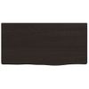 Estante De Pared | Estante Flotante | Repisa De Pared Madera Roble Tratada Marrón Oscuro 40x20x2 Cm Cfw759508