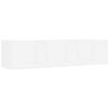 Estante De Pared | Estante Flotante | Repisa De Pared Para Cd Madera Contrachapada Blanco 75x18x18cm Cfw759541