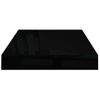 Pack 2 Uds Estante De Pared | Estante Flotante | Repisa De Pared Mdf Negro Brillo 40x23x3,8 Cm Cfw759663