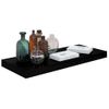 Pack 2 Uds Estante De Pared | Estante Flotante | Repisa De Pared Mdf Negro Brillo 60x23,5x3,8 Cm Cfw759665