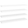 Pack 4 Uds Estante De Pared | Estante Flotante | Repisa De Pared Mdf Blanco 120x23,5x3,8 Cm Cfw759669