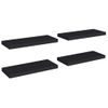 Pack 4 Uds Estante De Pared | Estante Flotante | Repisa De Pared Mdf Negro 60x23,5x3,8 Cm Cfw759683