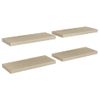 Pack 4 Uds Estante De Pared | Estante Flotante | Repisa De Pared Mdf Roble 60x23,5x3,8 Cm Cfw759687