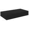 Estante De Pared | Estante Flotante | Repisa De Pared Con Cajón Negro 48x25x8 Cm Cfw759697