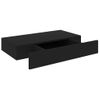 Estante De Pared | Estante Flotante | Repisa De Pared Con Cajón Negro 48x25x8 Cm Cfw759697