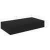 Estante De Pared | Estante Flotante | Repisa De Pared Con Cajón Negro 48x25x8 Cm Cfw759697