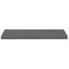 Estante De Pared | Estante Flotante | Repisa De Pared Mdf Gris Brillo 80x23,5x3,8 Cm Cfw759730