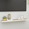 Estante De Pared | Estante Flotante | Repisa De Pared Mdf Roble Y Blanco 120x23,5x3,8 Cm Cfw759745