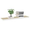 Estante De Pared | Estante Flotante | Repisa De Pared Mdf Roble Y Blanco 120x23,5x3,8 Cm Cfw759745