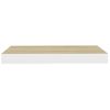 Estante De Pared | Estante Flotante | Repisa De Pared Mdf Roble Y Blanco 40x23x3,8 Cm Cfw759747