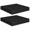 Pack 2 Uds Estante De Pared | Estante Flotante | Repisa De Pared Mdf Negro 23x23,5x3,8 Cm Cfw759764