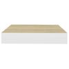 Pack 2 Uds Estante De Pared | Estante Flotante | Repisa De Pared Mdf Roble Y Blanco 23x23,5x3,8 Cm Cfw759766