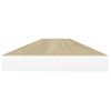 Pack 4 Uds Estante De Pared | Estante Flotante | Repisa De Pared Blanco Y Roble Mdf 90x23,5x3,8 Cm Cfw759769