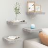 Pack 4 Uds Estante De Pared | Estante Flotante | Repisa De Pared Mdf Gris Hormigón 23x23,5x3,8 Cm Cfw759772