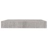 Pack 4 Uds Estante De Pared | Estante Flotante | Repisa De Pared Mdf Gris Hormigón 23x23,5x3,8 Cm Cfw759772