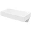 Estante De Pared | Estante Flotante | Repisa De Pared Con 1 Cajón Mdf Blanco Para Libros/dvd Cfw759776