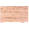 Estante Pared | Estante Flotante | Repisa De Pared Madera Roble Tratada Marrón Claro 100x60x(2-4) Cm Cfw759833