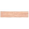 Estante Pared | Estante Flotante | Repisa De Pared Madera Roble Tratada Marrón Claro 140x30x(2-6) Cm Cfw759844