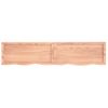 Estante Pared | Estante Flotante | Repisa De Pared Madera Roble Tratada Marrón Claro 180x40x(2-6) Cm Cfw759862