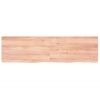 Estante Pared | Estante Flotante | Repisa De Pared Madera Roble Tratada Marrón Claro 180x50x(2-4) Cm Cfw759863