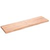 Estante Pared | Estante Flotante | Repisa De Pared Madera Roble Tratada Marrón Claro 180x50x(2-6) Cm Cfw759864