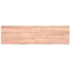 Estante Pared | Estante Flotante | Repisa De Pared Madera Roble Tratada Marrón Claro 180x50x(2-6) Cm Cfw759864