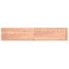 Estante Pared | Estante Flotante | Repisa De Pared Madera Roble Tratada Marrón Claro 200x40x(2-4) Cm Cfw759869