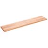 Estante Pared | Estante Flotante | Repisa De Pared Madera Roble Tratada Marrón Claro 200x40x(2-6) Cm Cfw759870