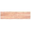 Estante Pared | Estante Flotante | Repisa De Pared Madera Roble Tratada Marrón Claro 200x50x(2-4) Cm Cfw759871