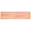 Estante Pared | Estante Flotante | Repisa De Pared Madera Roble Tratada Marrón Claro 200x50x(2-4) Cm Cfw759871